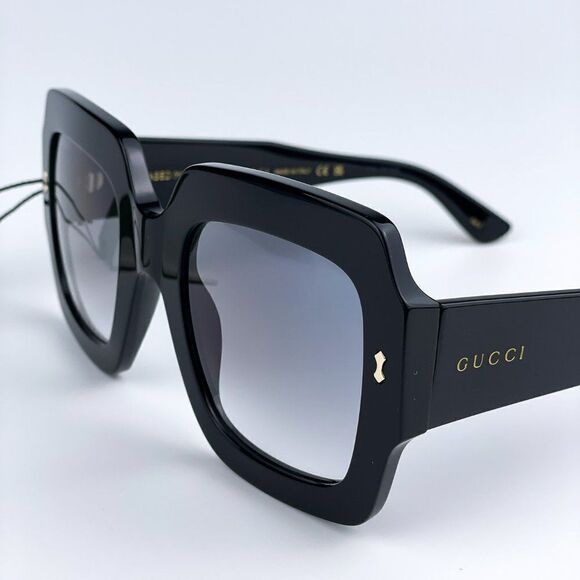SALE! NEW Gucci GG1111S 001 Black Grey Gradient Square Unisex Sunglasses main image 5